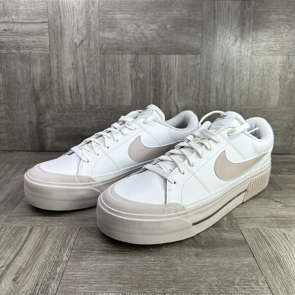 Nike Court Legacy Women's size 12 White Violet Platform Shoes DM7590-105 - Picture 3 of 8